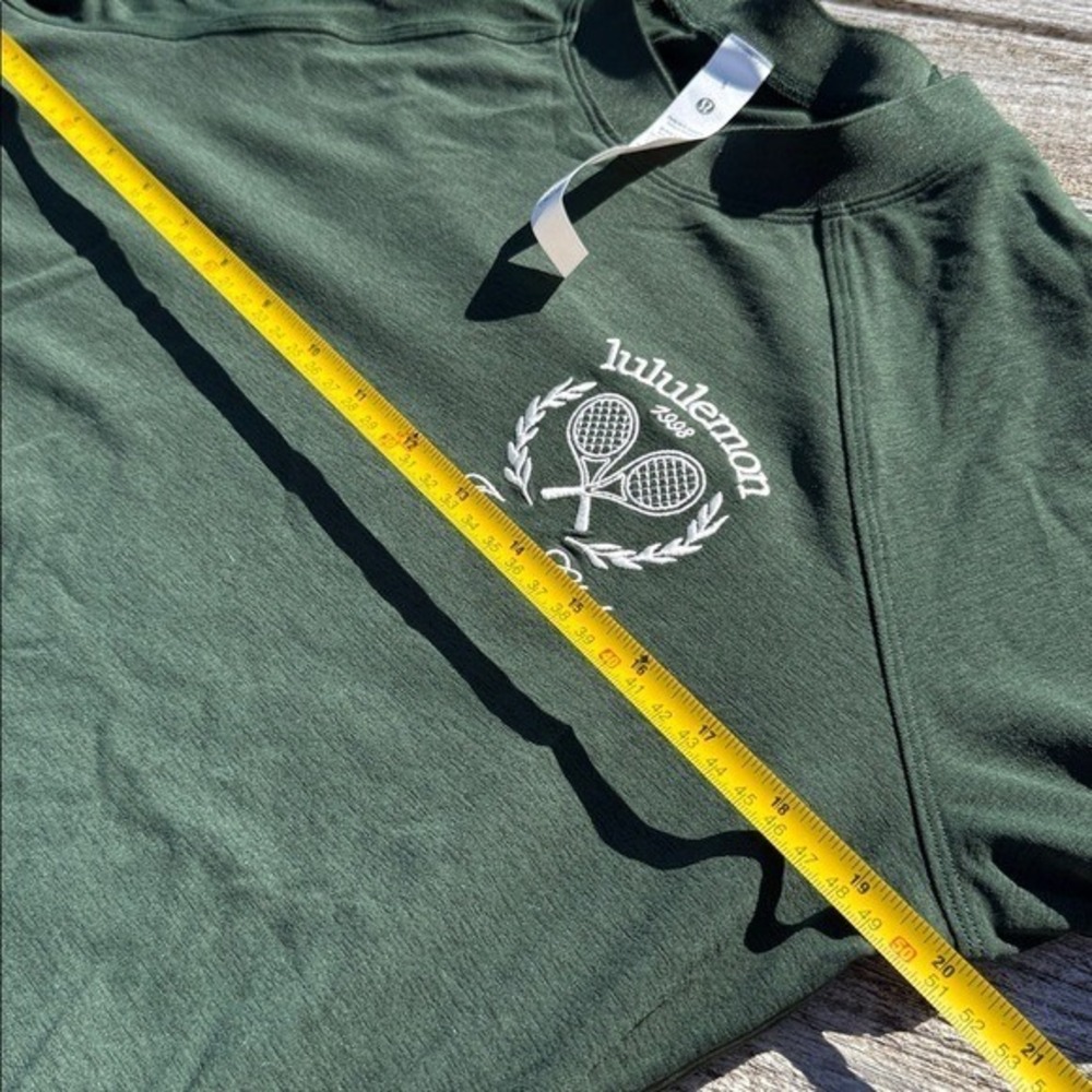 Lululemon Tennis Club Layered Long Sleeve Legacy Green White Size 8 NWT UPF 40+ - Picture 5 of 5